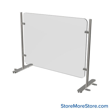 Acrylic Sneeze Guard 36''W x 2''D x 27''H - TM-BF3627-KIT SMS-07-V94-TM-BF3627