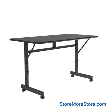 Flip Top Training Room Tables, 48" Wide, Rectangular SMS-04-V28-FTM2448TF