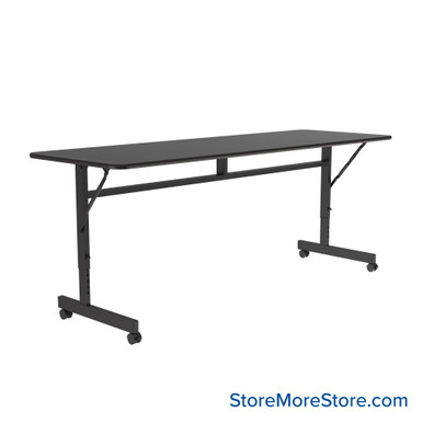 Flip Top Training Room Tables, 60" Wide, Rectangular SMS-04-V28-FTM2460TF