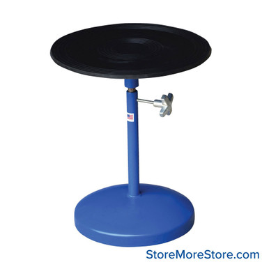 Manual Turntable, 1" W x 18" D x 21" H, Turn Knob Height Adjustment SMS-09-V46-TT-18-PED