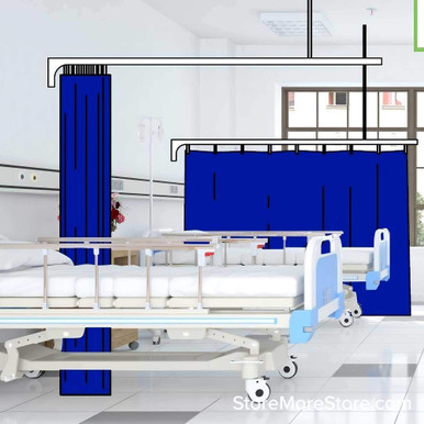Hospital Divider Curtains - 96''W x 72''H - KE-515-IG-Kit SMS-07-V105-KE-515-IG-Kit