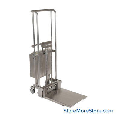 Hand Truck with Hydraulic Lift 25''W x 44''D x 68''H - HYD-10-DC-SS SMS-09-V46-HYD-10-DC-SS