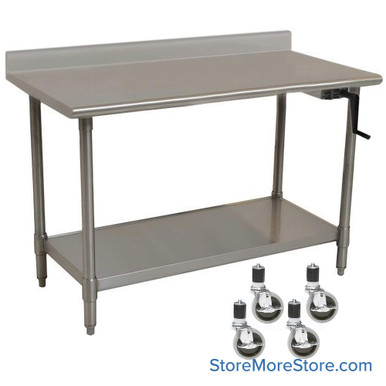 Adjustable Height Stainless Steel Table - T2460SEB-BS-HA-R SMS-10-V69-MT2460SEB-BS-HA-R