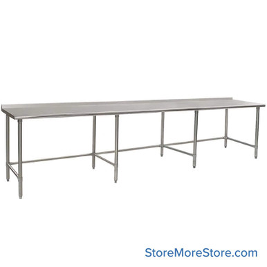 Rear Upturn Stainless Steel Table 132''W x 36''D x 35''H - UT36132STE SMS-10-V69-UT36132STE