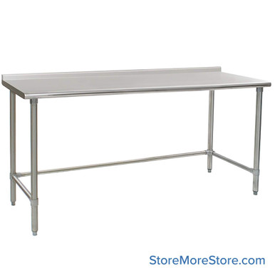 Rear Upturn Stainless Steel Table 72''W x 30''D x 35''H - UT3072STB SMS-10-V69-UT3072STB
