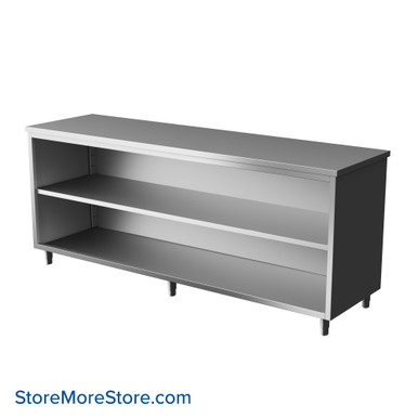 Stainless Steel Table Cabinet 84''W x 24''D x 35''H - TC-CO2484-kit SMS-10-V94-CO2484