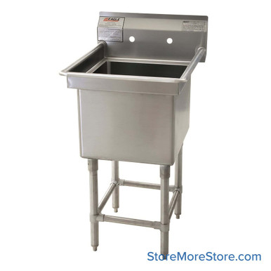 Free Standing Stainless Steel Sink 21''W x 27''D- FN2016-1-14/3 SMS-04-V69-FN2016-1-14/3