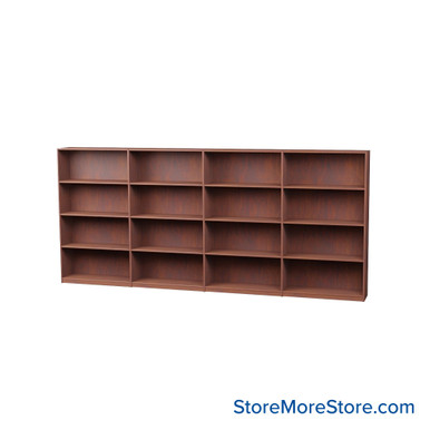 Wood Bookcase Shelves 145''W x 24''D- KIT_MED_6024-4 SMS-08-V24-V11-6024-4