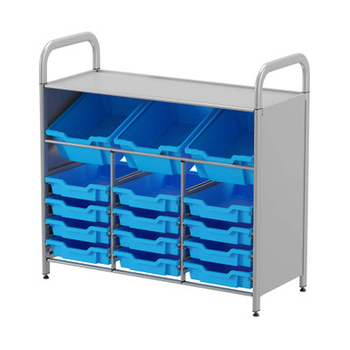 Shelves with Storage Bins 41''W x 17''D x 39''H - Starter 3444 SMS-02-V40-CSTA3444