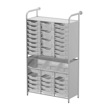 School Wall Storage Shelves 41''W x 17''D x 71''H - CADD070644 SMS-02-V40-CADD070644