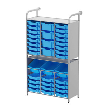 School Wall Storage Shelves 41''W x 17''D x 71''H - CSTA342144 SMS-02-V40-CSTA342144