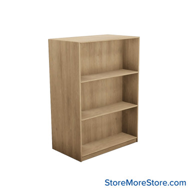 Laminate Bookshelf, 37" W x 20" D x 48" H, Double-Sided Shelving, Without Casters SMS-08-V24-H11-4820