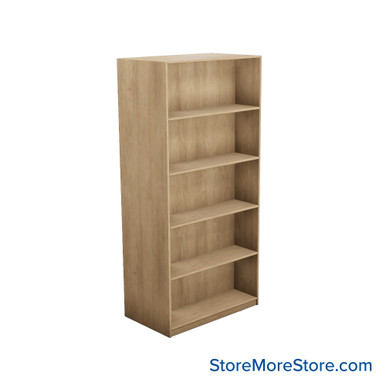 Laminate Bookshelf, 37" W x 20" D x 72" H, Double-Sided Shelving, Without Casters SMS-08-V24-H11-7220