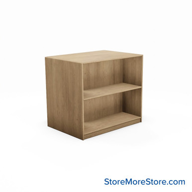 Laminate Bookshelf, 37" W x 24" D x 30" H, Double-Sided Shelving, Without Casters SMS-08-V24-H11-3024