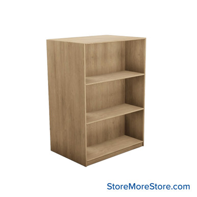 Laminate Bookshelf, 37" W x 24" D x 48" H, Double-Sided Shelving, Without Casters SMS-08-V24-H11-4824