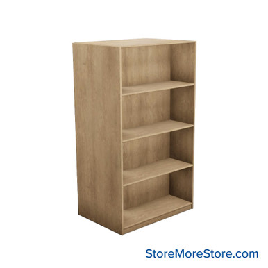 Laminate Bookshelf, 37" W x 24" D x 60" H, Double-Sided Shelving, Without Casters SMS-08-V24-H11-6024