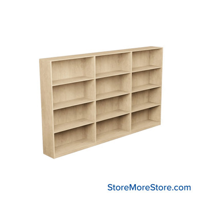 Laminate Bookshelf, 109" W x 10" D x 60" H, Single-Sided Shelving, Without Casters SMS-08-V24-H11-6010-3