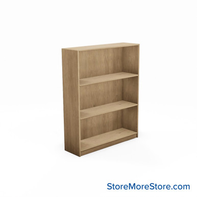 Laminate Bookshelf, 37" W x 10" D x 42" H, Single-Sided Shelving, Without Casters SMS-08-V24-H11-4210