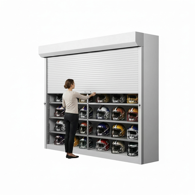 Roll Down Security Door Shutters, 96" W x 100" H, 72 - 95.99" Width Range, Front Mount