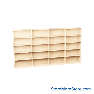 Melamine Bookshelf 145''W x 20''D x 72''H- KIT_MED_7220-4 SMS-08-V24-T11-7220-4