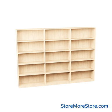 Melamine Bookshelf 109''W x 20''D x 72''H- KIT_MED_7220-3 SMS-08-V24-T11-7220-3