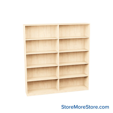Melamine Bookshelf 73''W x 20''D x 72''H- KIT_MED_7220-2 SMS-08-V24-T11-7220-2