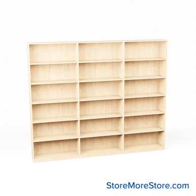 Melamine Bookshelf 109''W x 24''D x 84''H- KIT_MED_8424-3 SMS-08-V24-T11-8424-3