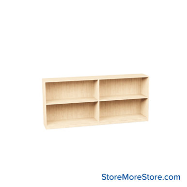 Melamine Bookshelf 73''W x 12''D x 30''H- KIT_MED_3012-2 SMS-08-V24-T11-3012-2