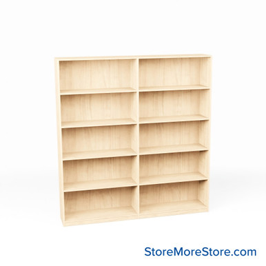 Melamine Bookshelf 73''W x 12''D x 72''H- KIT_MED_7212-2 SMS-08-V24-T11-7212-2