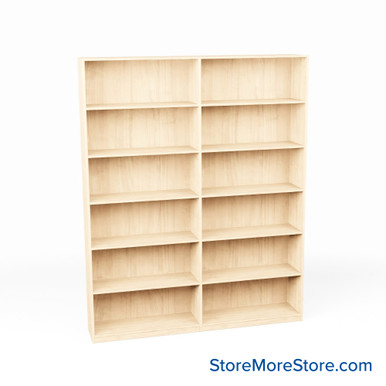 Melamine Bookshelf 73''W x 12''D x 84''H- KIT_MED_8412-2 SMS-08-V24-T11-8412-2
