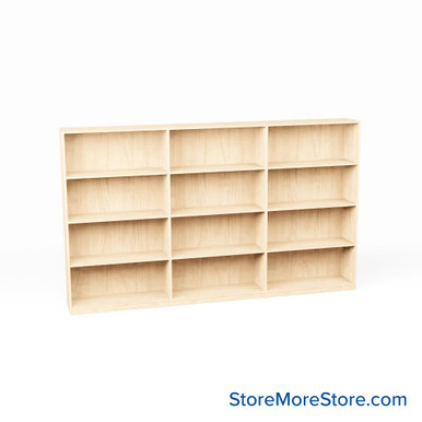 Melamine Bookshelf 109''W x 10''D x 60''H- KIT_MED_6010-3 SMS-08-V24-T11-6010-3