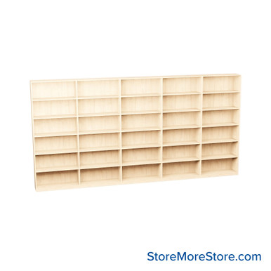 Melamine Bookshelf 181''W x 12''D x 84''H- KIT_MED_8412-5 SMS-08-V24-T11-8412-5