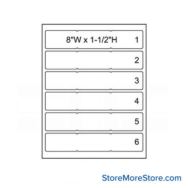 Smead Colorbar Label Sheets, 8''W x  2''H - 2490