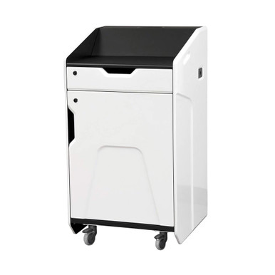 Technology Lectern with 14U Rack Storage and Locking Equipment Access