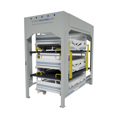 Three High Front Load Hospital Bed Storage Lift SMS-09-V01-SSG-UL3F