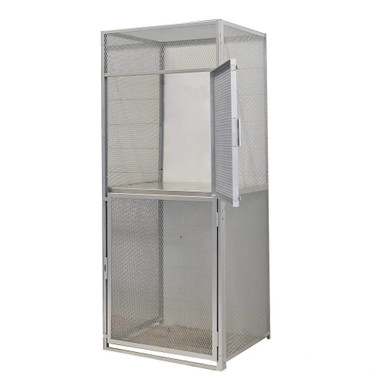 48 x 48 Double Tier Tenant Storage Locker with Integrated Handle Latch - Right Hinged SMS-02-V39-BSL484890-R-2S-HG