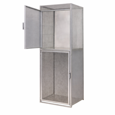 36 x 60 Double Tier Tenant Storage Locker with Integrated Handle Latch - Left Hinged SMS-02-V39-BSL364900-L-2S-HG