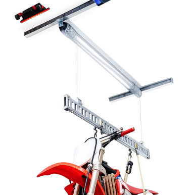One Garage Storage Lift 5 ft x 5 ft 400 lb Capacity Steel Motorized Garage Storage Lift SMS-03-V160-OGSL