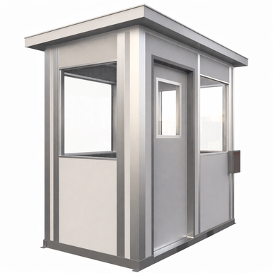 5x8 Modular Security Booth Prefabricated Guard Booth for Sliding Door Checkpoint Control for Traffic Lanes SMS-10-V129-XPEXT40508S1