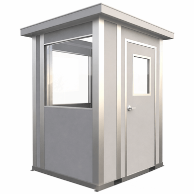 6x6 Modular Security Booth Prefabricated Guard Booth for Access Control Checkpoint for Indoor or Outdoor Use SMS-10-V129-XPEXT40606