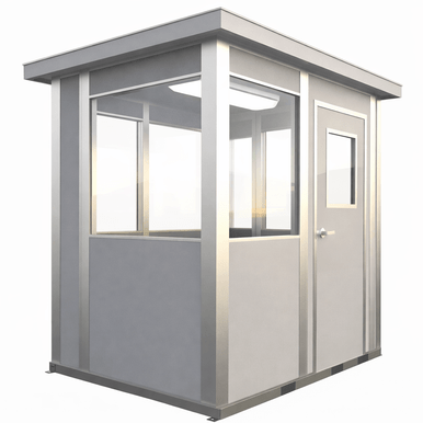 6x10 Modular Security Booth Prefabricated Guard Booth for Lane Control Booth for Screening and Entry Monitoring SMS-10-V129-XPEXT40610