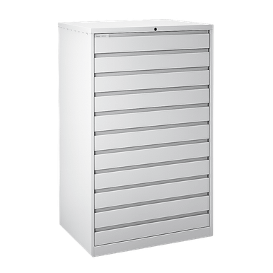 10 Drawer Microfilm Storage Cabinet with 5 Inch Drawers 56H x 36W x 24D