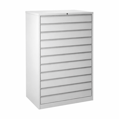 12 Drawer Microfilm Storage Cabinet with 4 Inch Drawers 56H x 36W x 24D