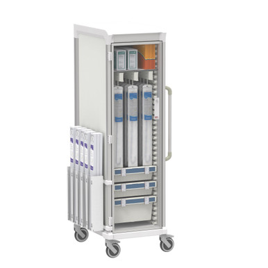 Apollo Narrow Glass Door Catheter Supply Cart 72.4 Inch SMS-04-V59-BDL-APL4U-GD-CATH1
