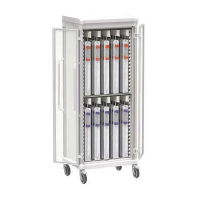 Apollo Wide Glass Door 2 Level Catheter Cart 72.4 Inch SMS-04-V59-BDL-APL4E-GD-CATH2