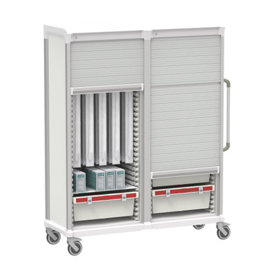 Apollo Double Wide Tambour Door Catheter and Storage Cart 72.4 Inch SMS-04-V59-BDL-APL4EE-TD-CATH6