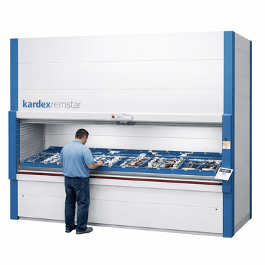 Kardex Shuttle XLD 500 Vertical Lift Module 96 x 34 Light Duty Storage Trays SMS-806-V159-XLD-500-96x34-Light
