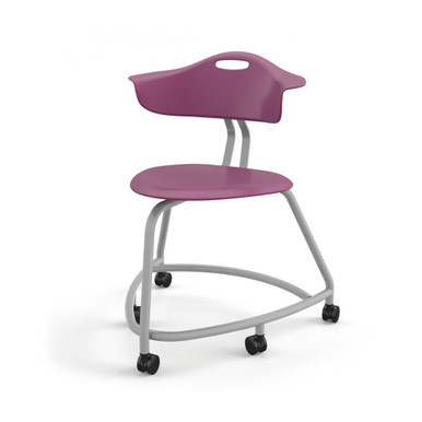 360 Chair with Back and Hard Wheel Casters - Purple SMS-05-V158-TS1CHW0.18PL.8I