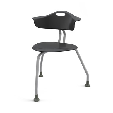 360 3 Leg Chair with Back and Glides - Black SMS-05-V158-TS0G0.18PL.8A