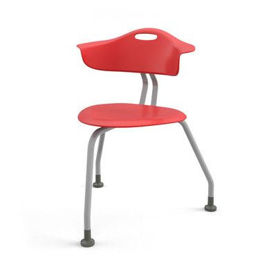 360 3 Leg Chair with Back and Glides - Red SMS-05-V158-TS0G0.18PL.8B